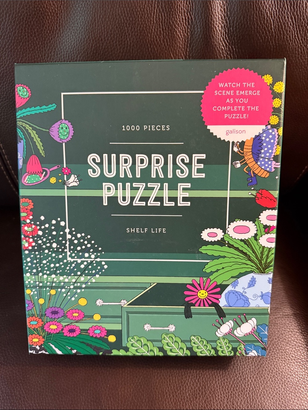 Galison Shelf Life 1000 piece suprise puzzle. Like new